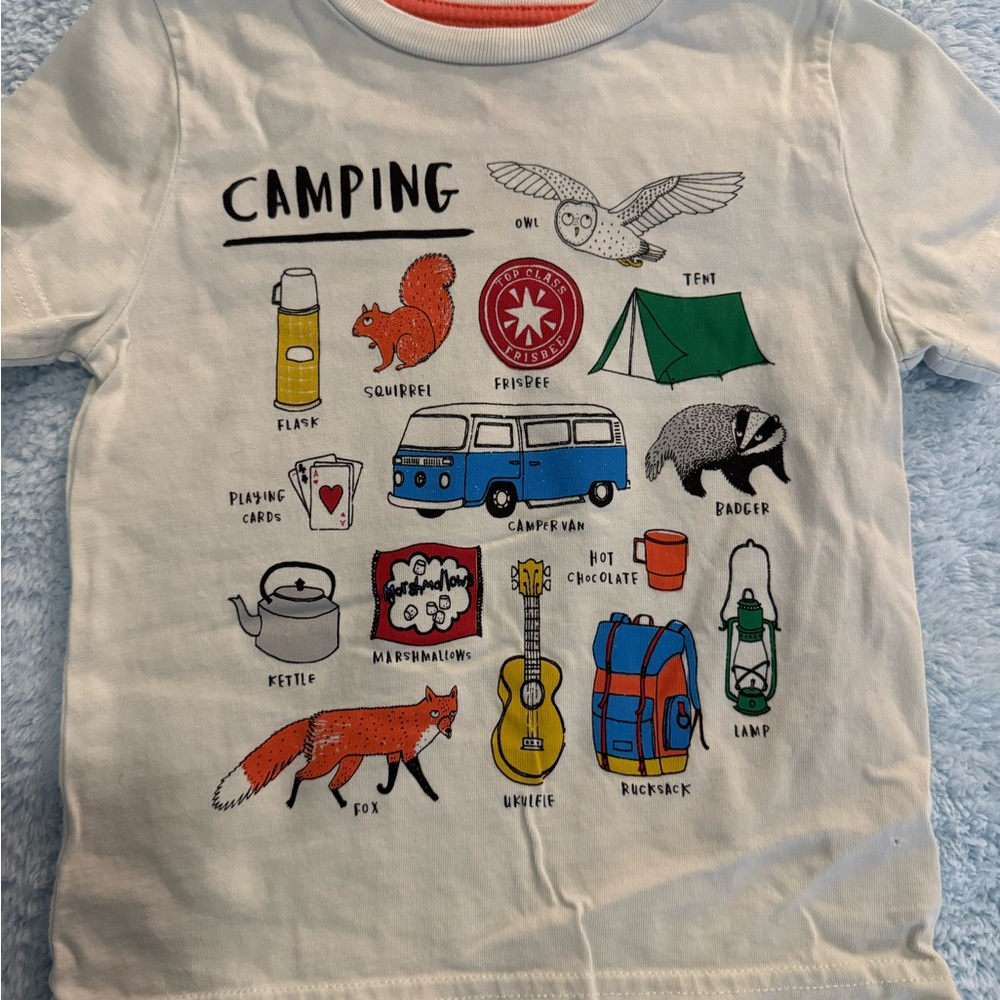 Camping Themed Graphic T-Shirt